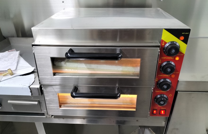 electric oven in the commercial kitchen trailer